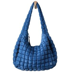 Free People Quilted Carryall French Blue